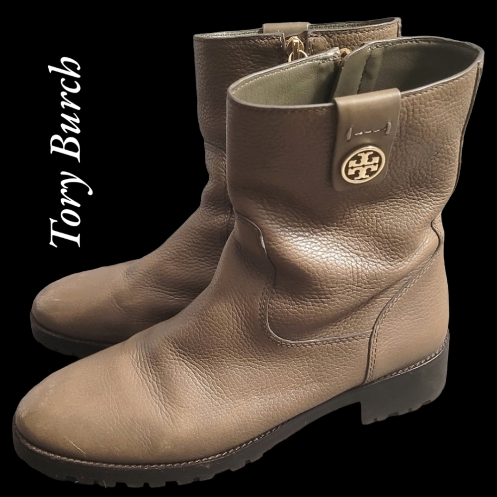 Tory Burch - Taupe Mid Calf Bootie